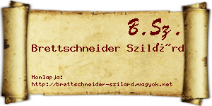Brettschneider Szilárd névjegykártya